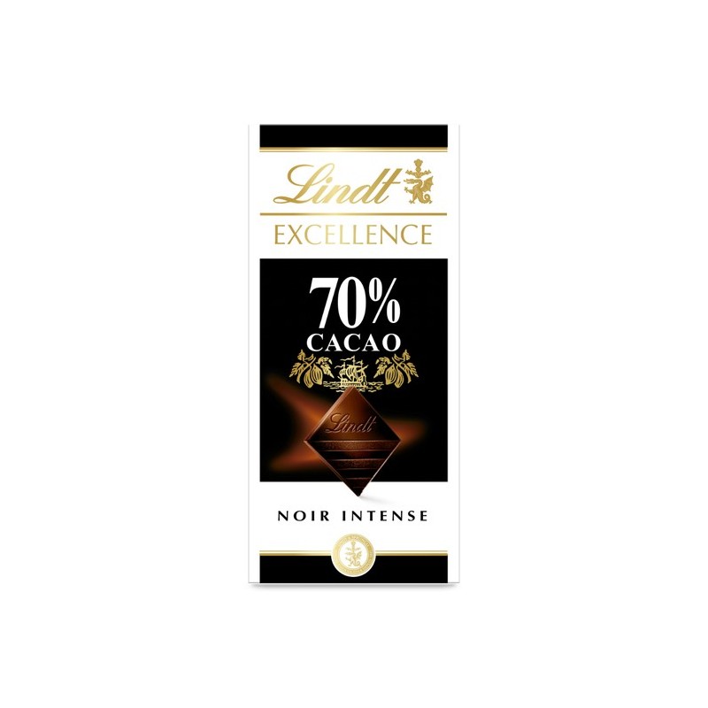 Tablette de chocolat noir 70% cacao".